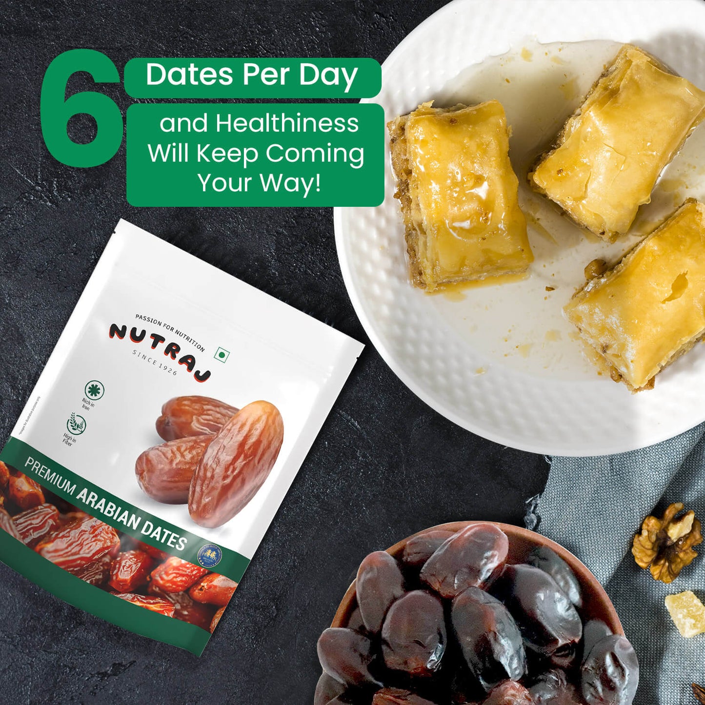 Nutraj Arabian Dates (Khajoor) 500gm