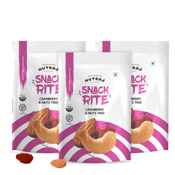 Nutraj Snackrite Cranberry & Nuts Trio Mix 150gm