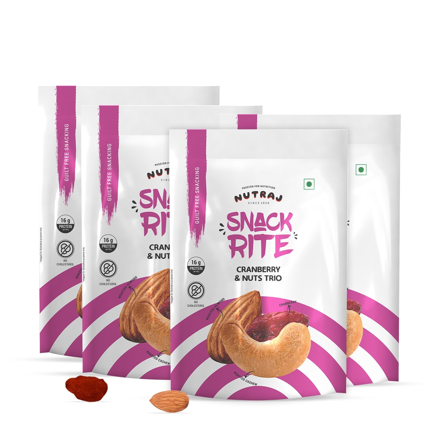 Nutraj Snackrite Cranberry & Nuts Trio Mix 150gm