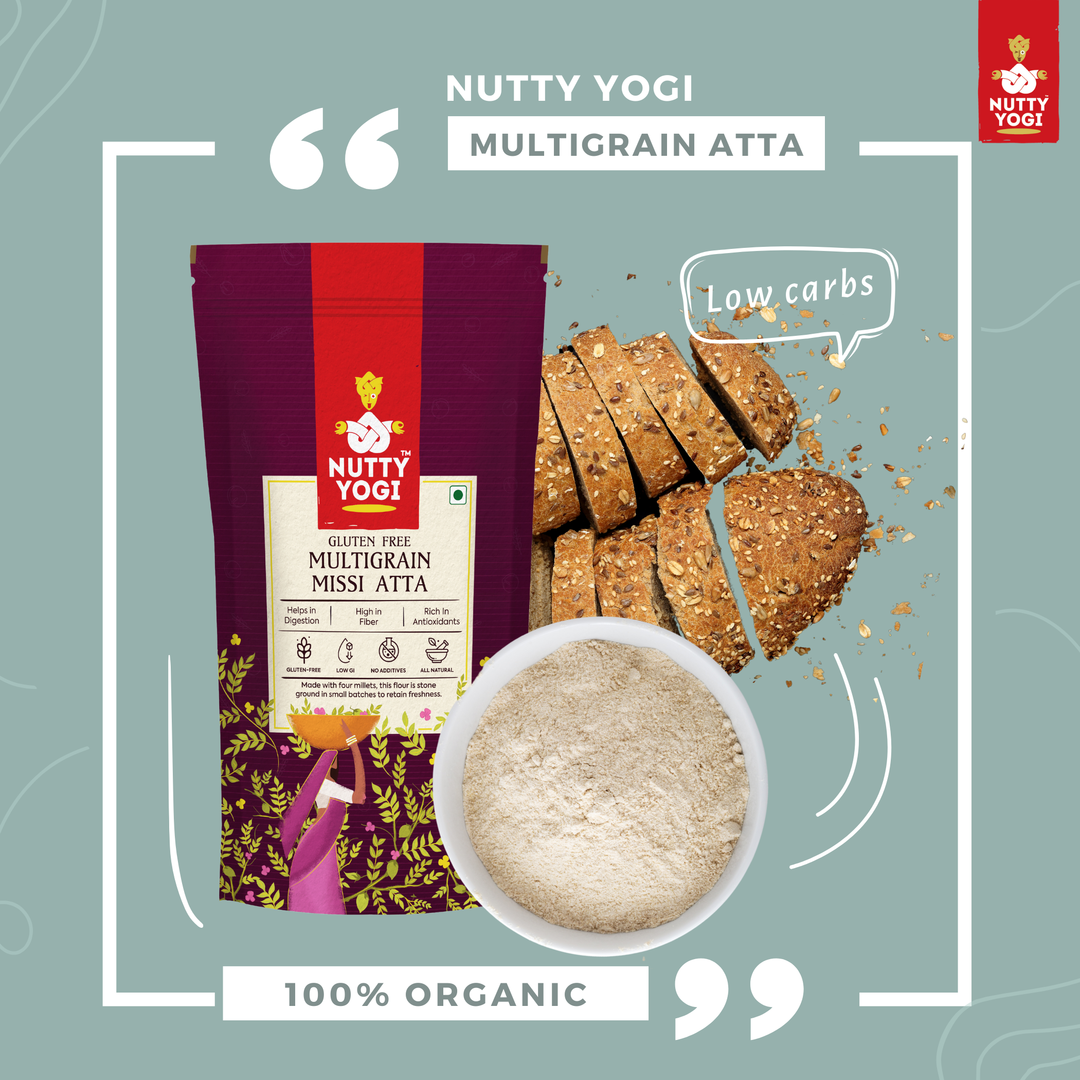 Nutty Yogi Gluten- Free Multigrain Missi Atta