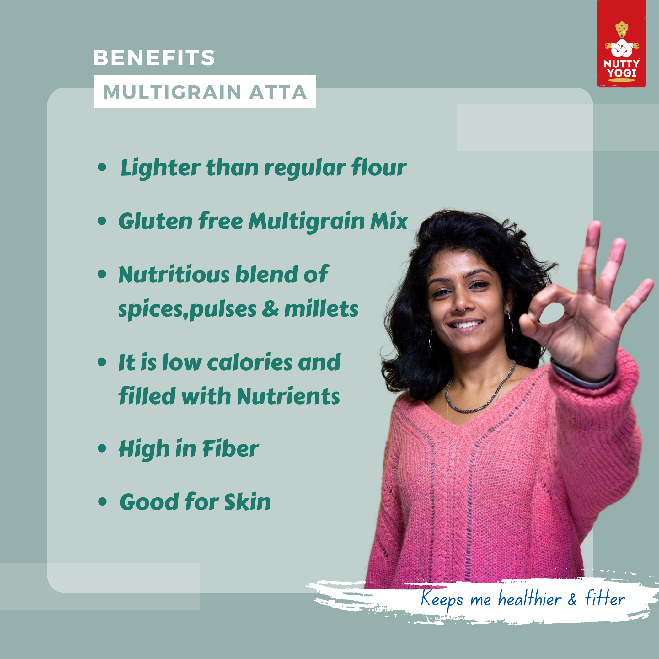 Nutty Yogi Gluten- Free Multigrain Missi Atta