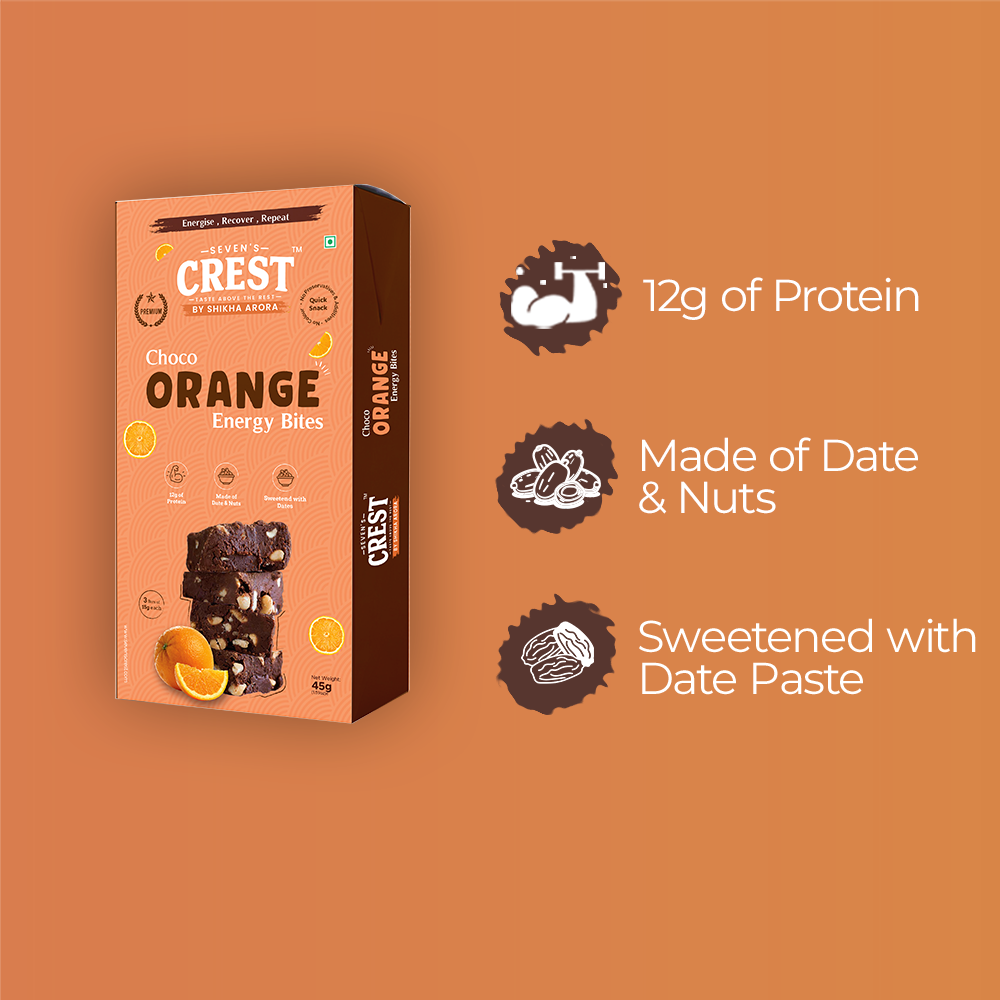 Choco Orange Energy Bites Pack of 2- (45g each)