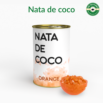 Orange Nata De Coco - 400 gms