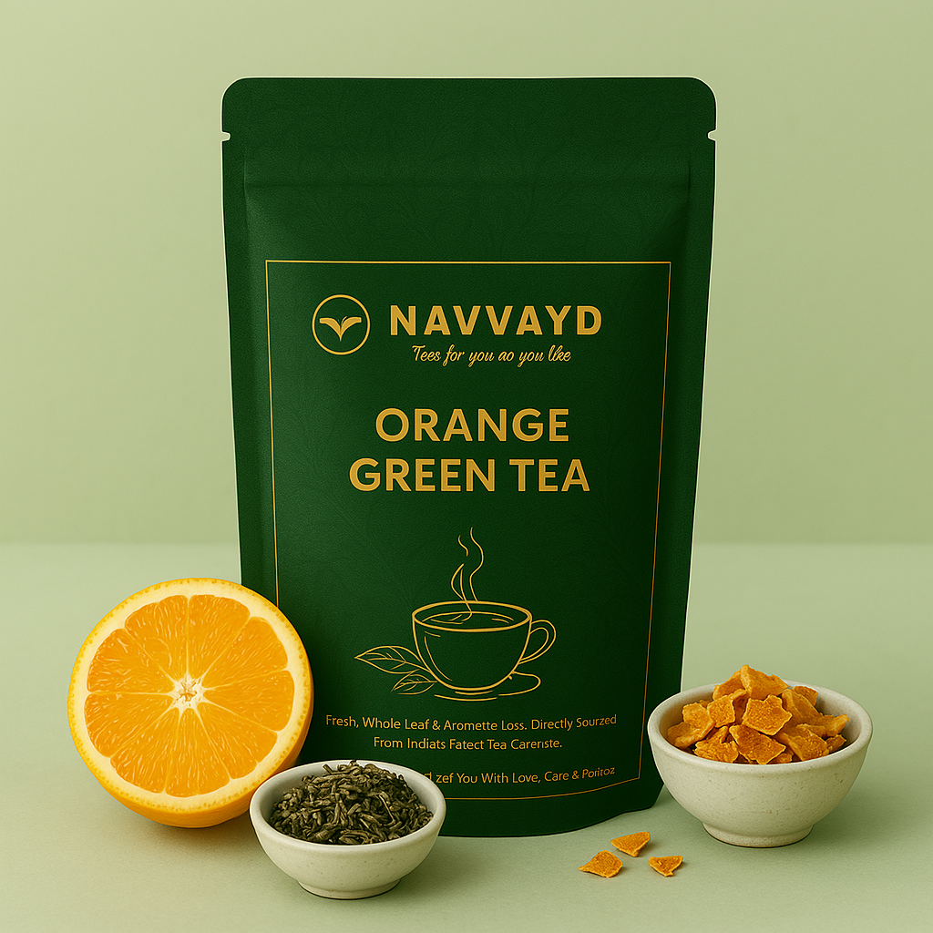 Navvayd Orange Green Tea - 100 gms - Veeha Foods