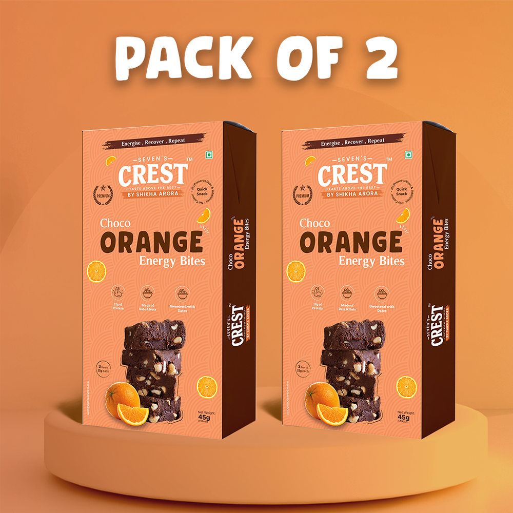 Choco Orange Energy Bites Pack of 2- (45g each)