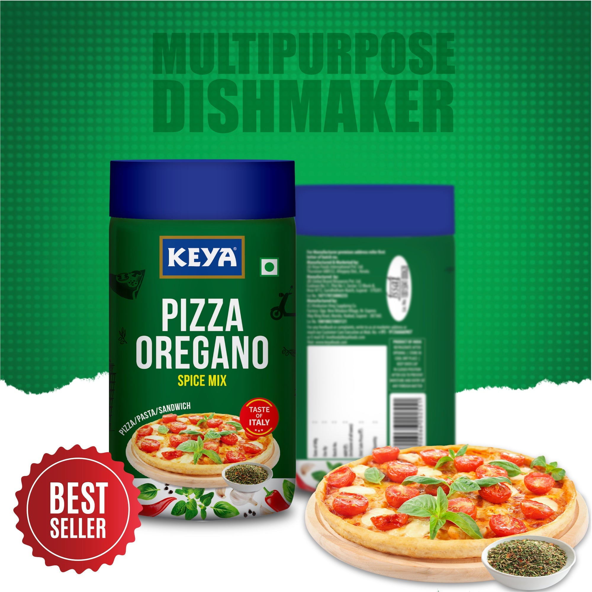 Keya Italian Pizza Oregano - 80 gms - Veeha Foods