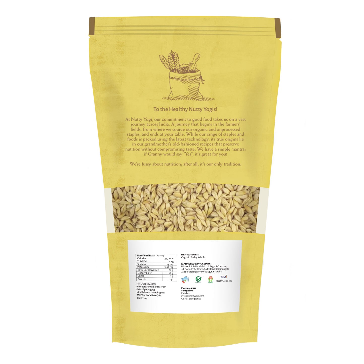 Nutty Yogi Organic Barley Whole