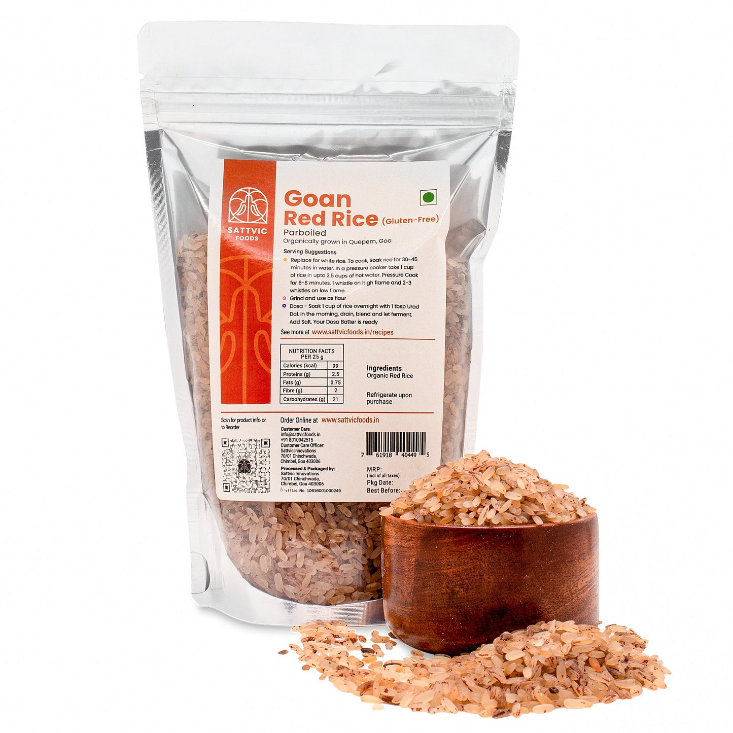 Organic Goan Red Rice | Fibre-Rich | Low GI