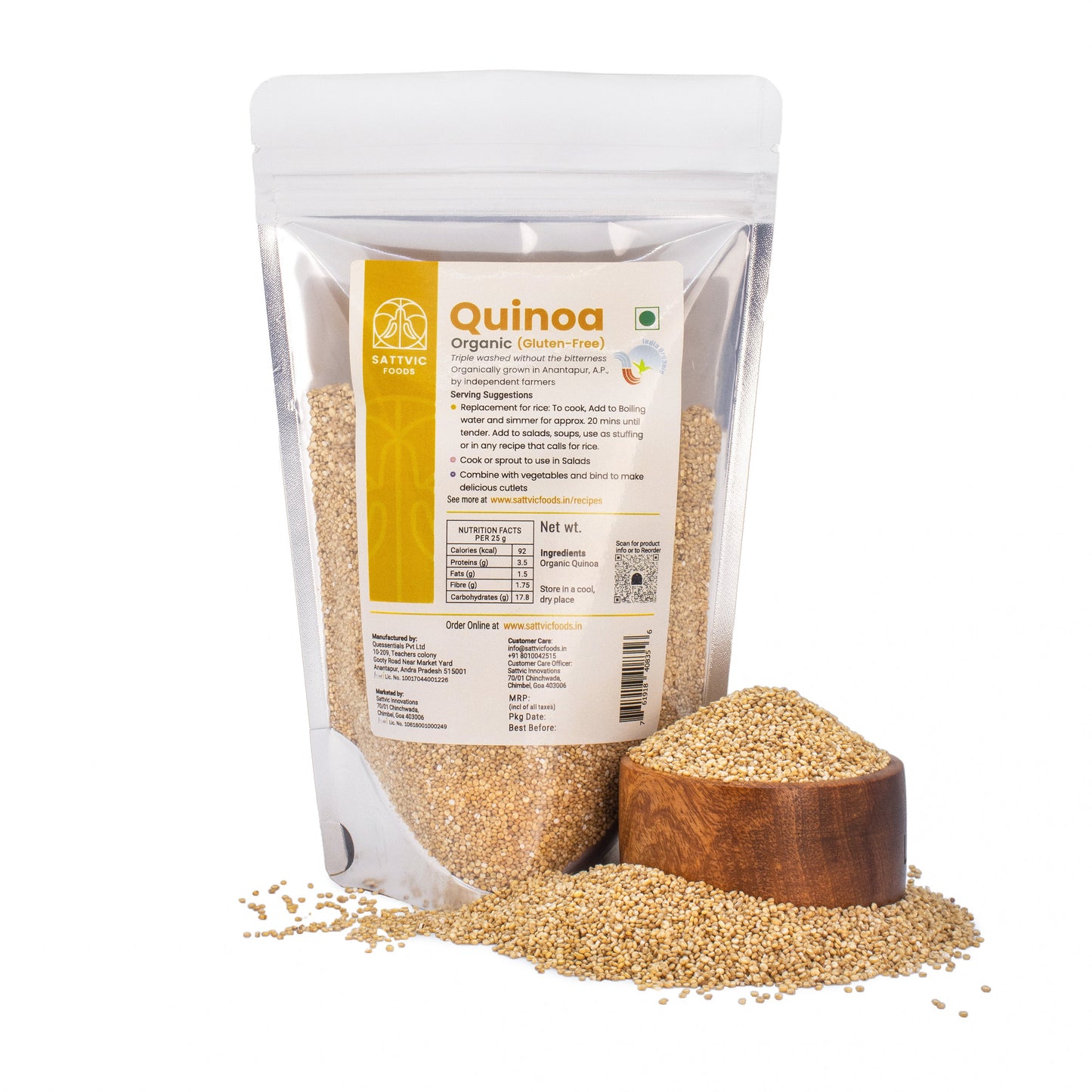 Organic Quinoa |  Gluten-free | Low Glycemic Index