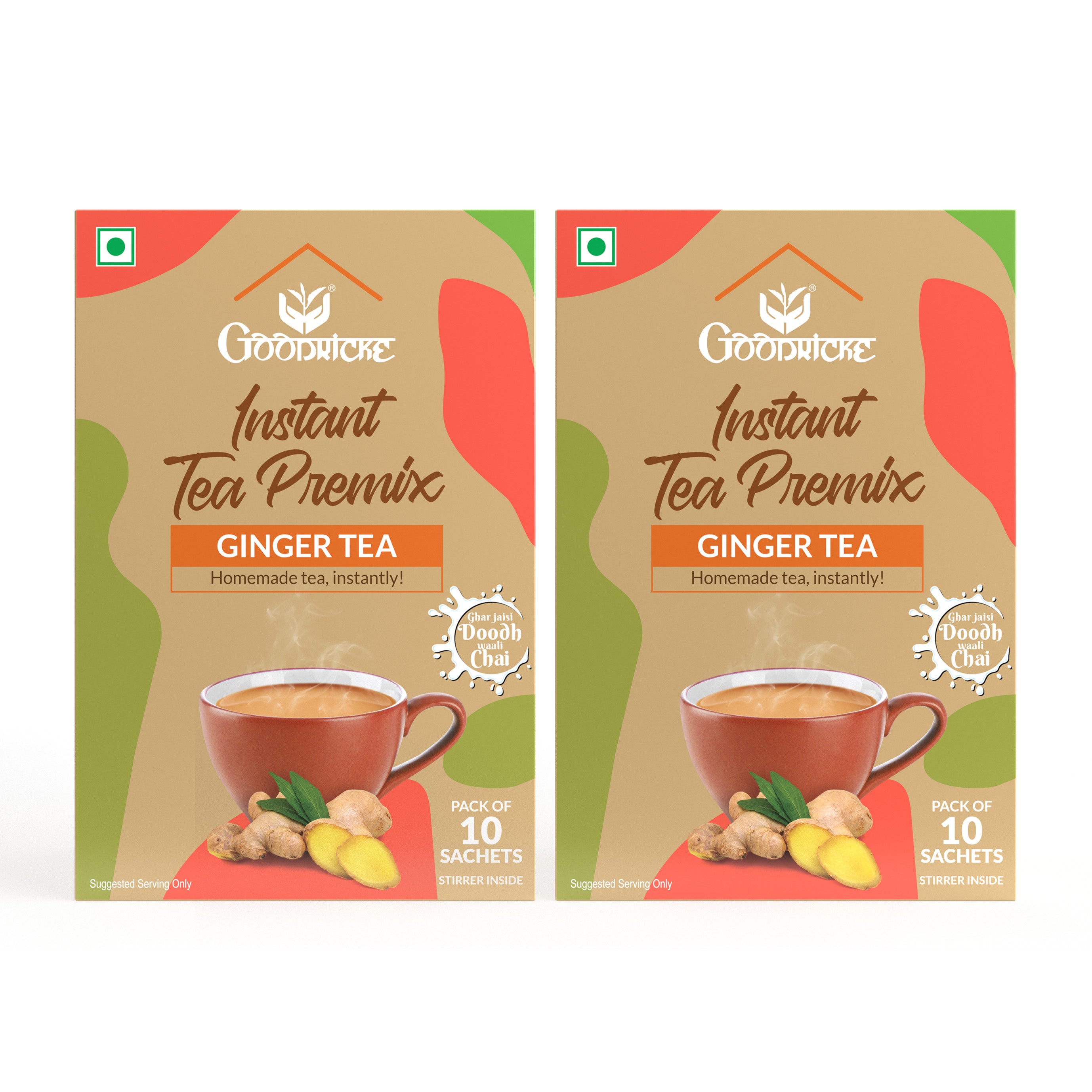 Goodricke Tea Instant Tea Premix Ginger Tea - 10 Sachet (Pack of 2 ...