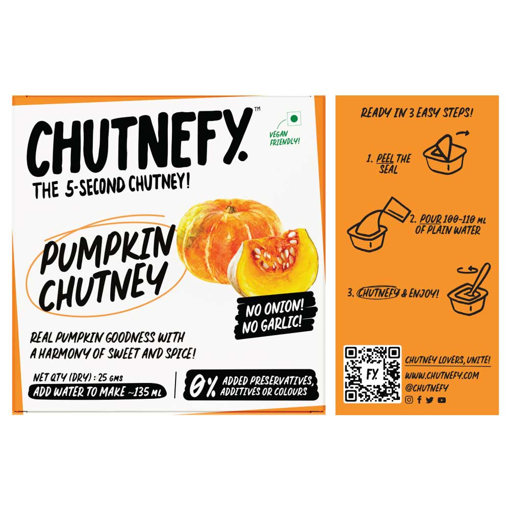 Pumpkin (Kaddu) Chutney | Trial Pack of 2 | No Onion, No Garlic | Jain