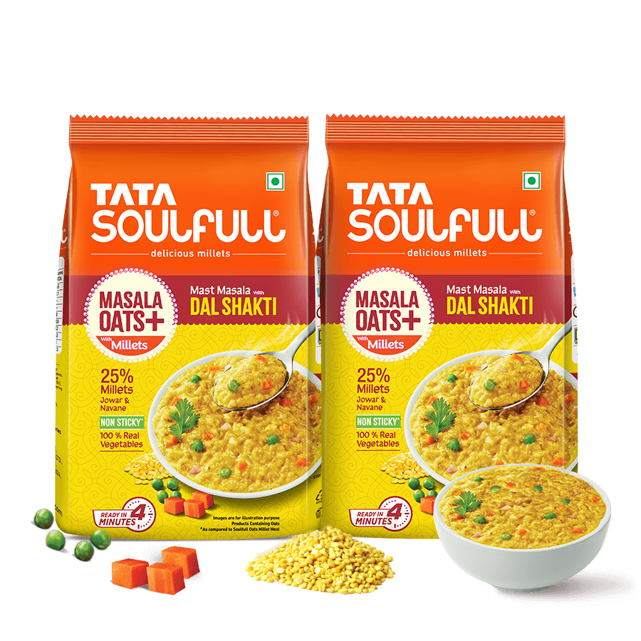 Masala Oats+ Dal Shakti - Masala 500g - Pack of 2 | 1000g