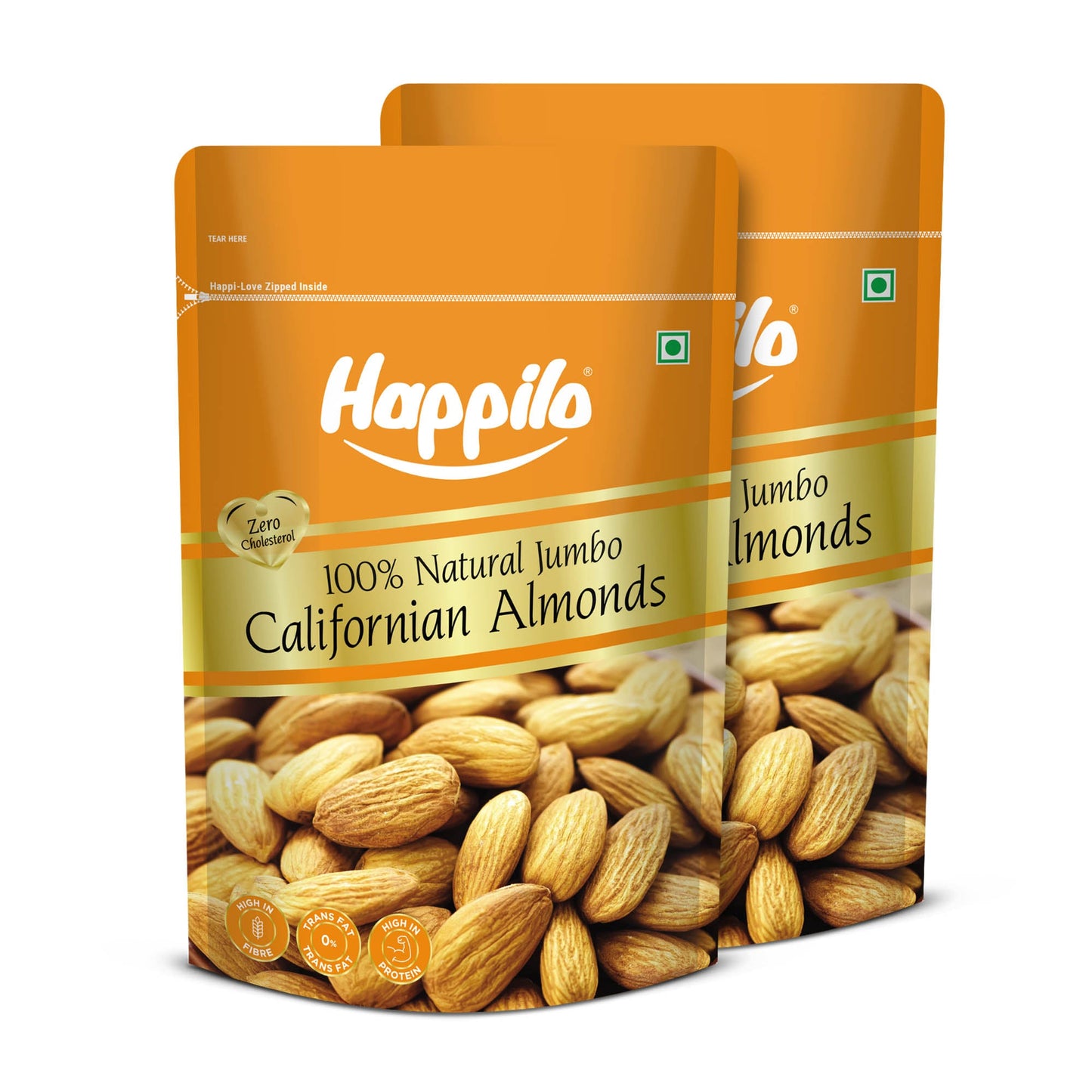 Happilo 100% Natural Jumbo Californian Almonds