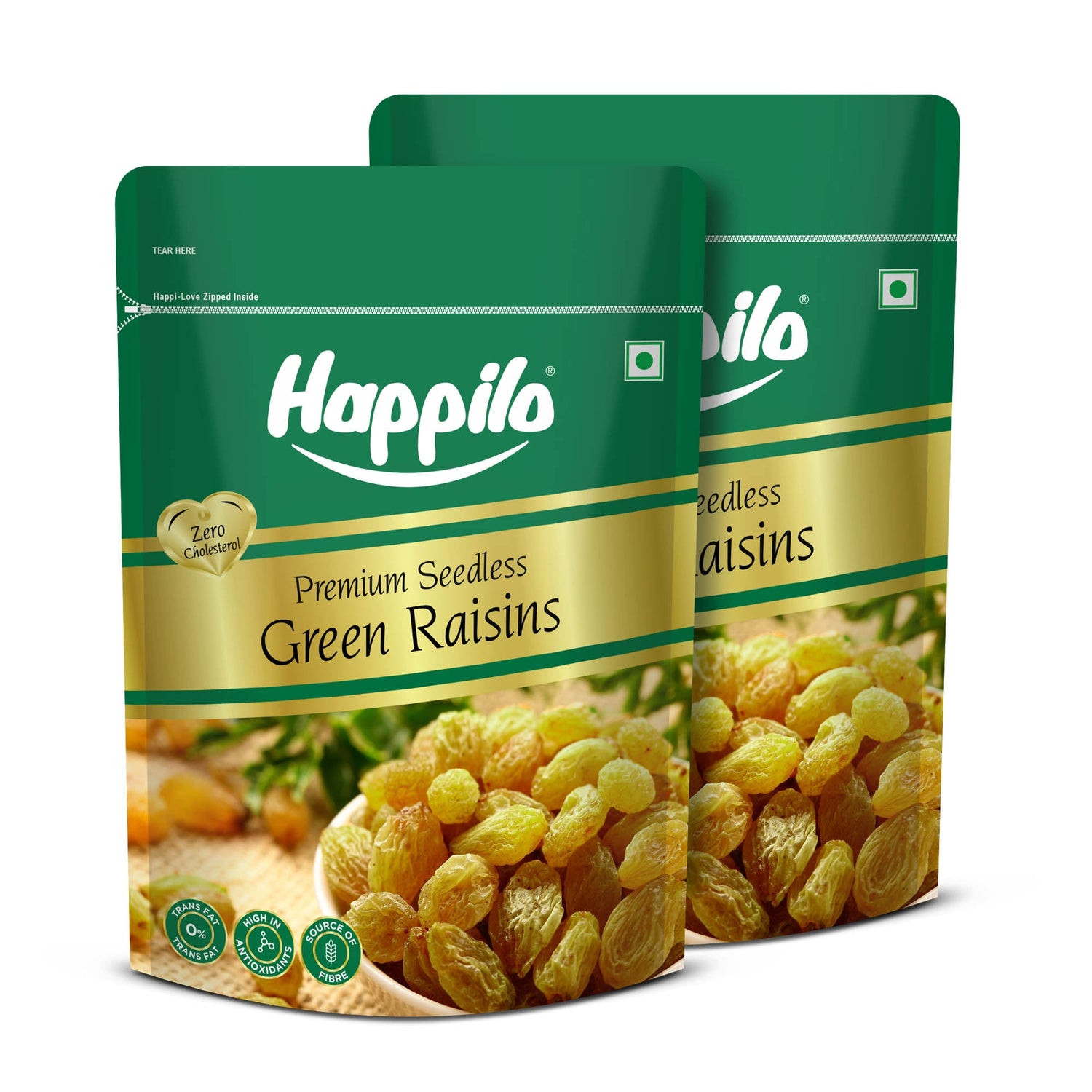 Happilo Premium Seedless Green Raisins