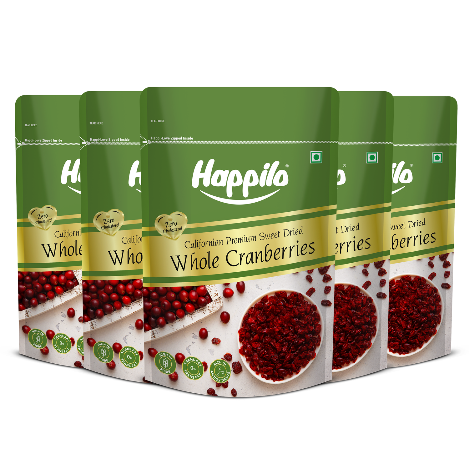 Happilo Premium Californian Dried Whole Cranberries