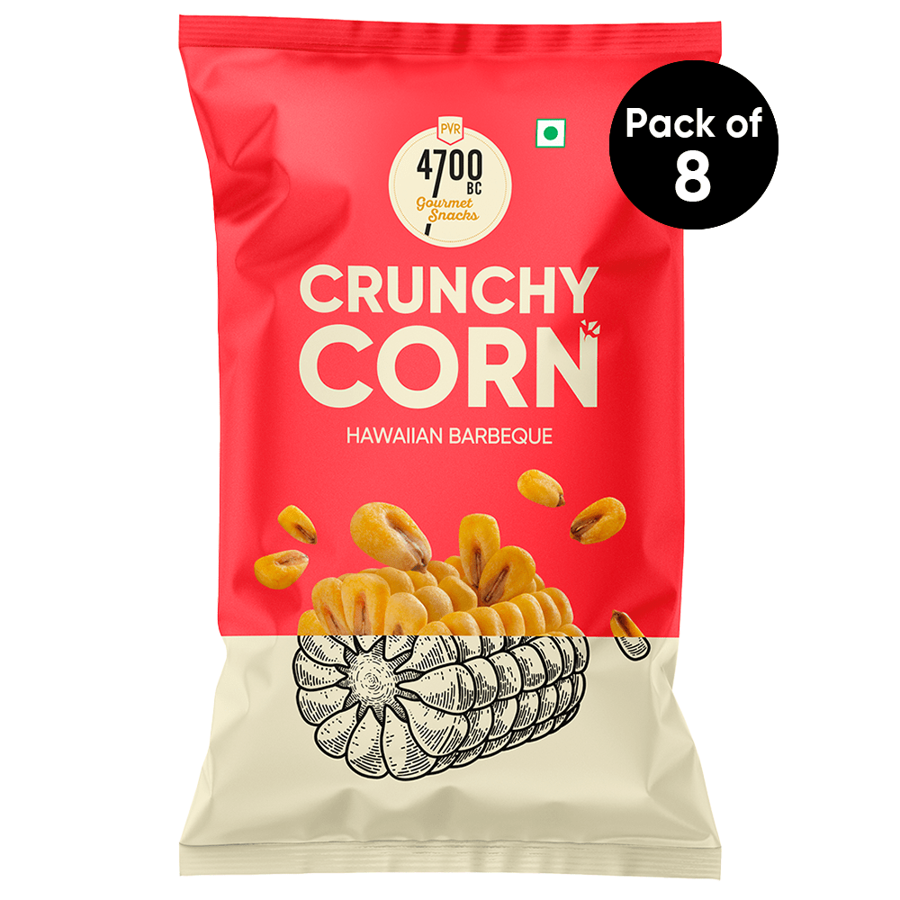 Crunchy Corn, Hawaiian BBQ Pouch (Pack of 8, 40g)