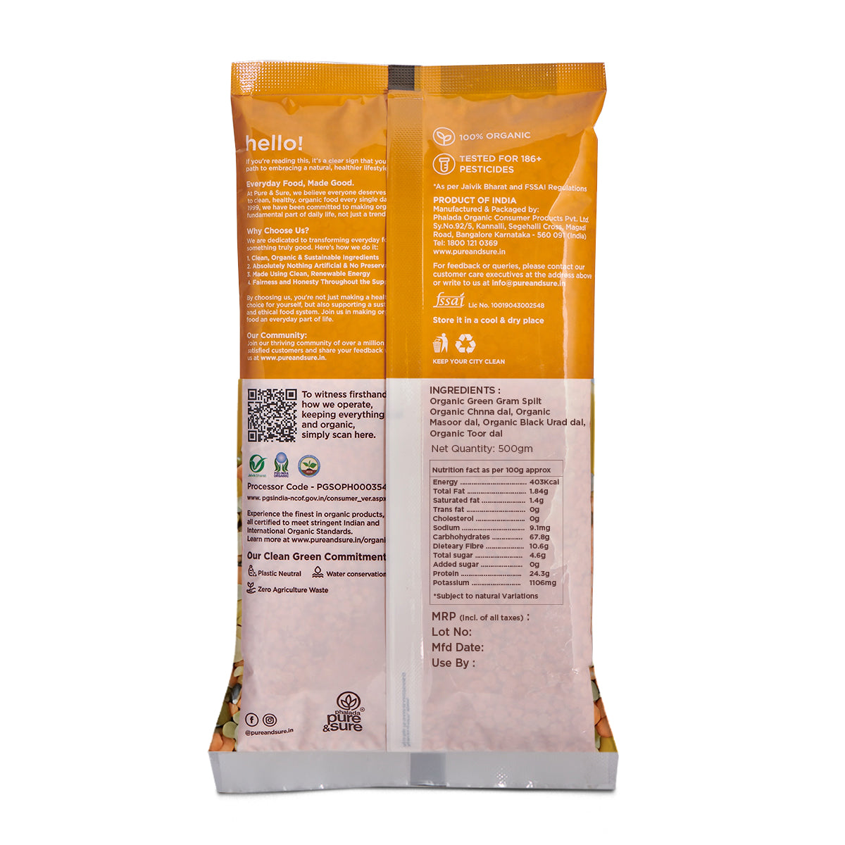 Organic Pancharatna Dal-500g