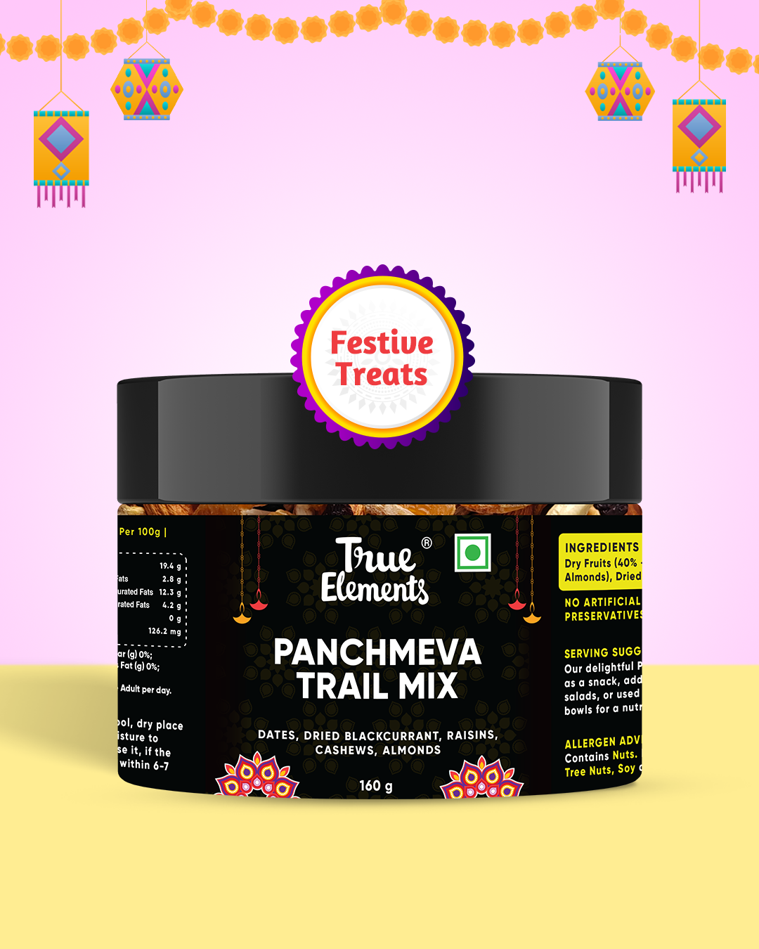 Panchmeva Trail Mix 160gm - 5 dryfruits