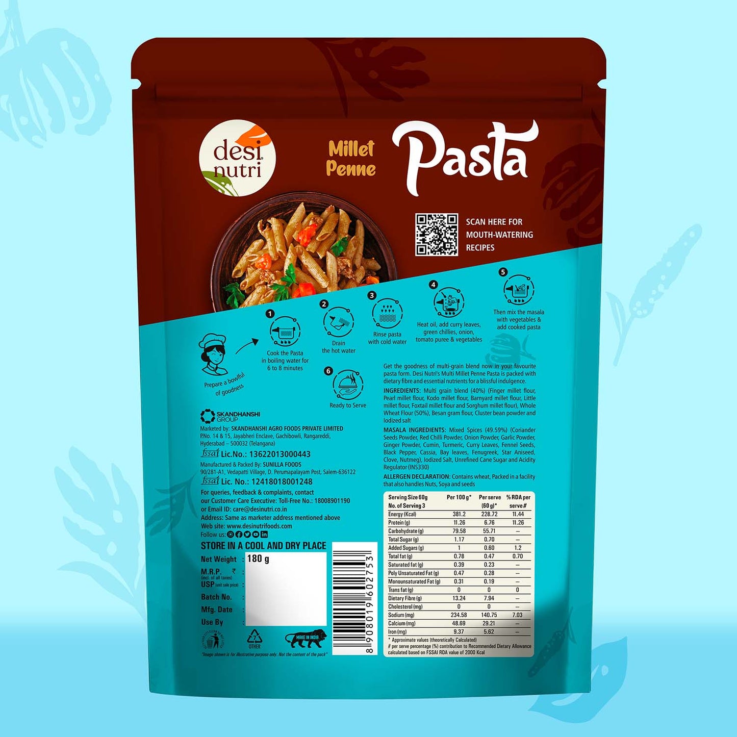 Multi Millet Penne Pasta - 180g