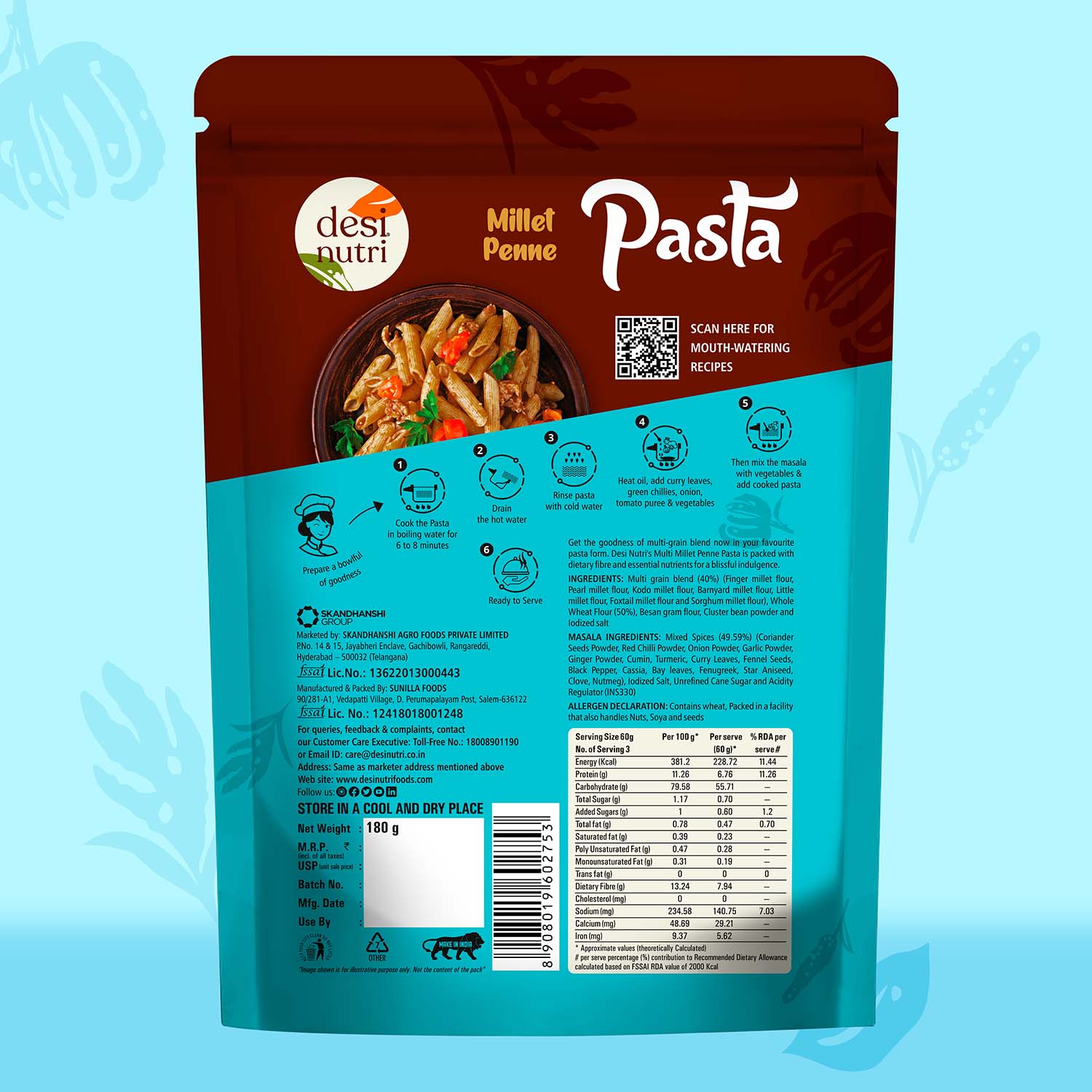 Multi Millet Penne Pasta - 180g