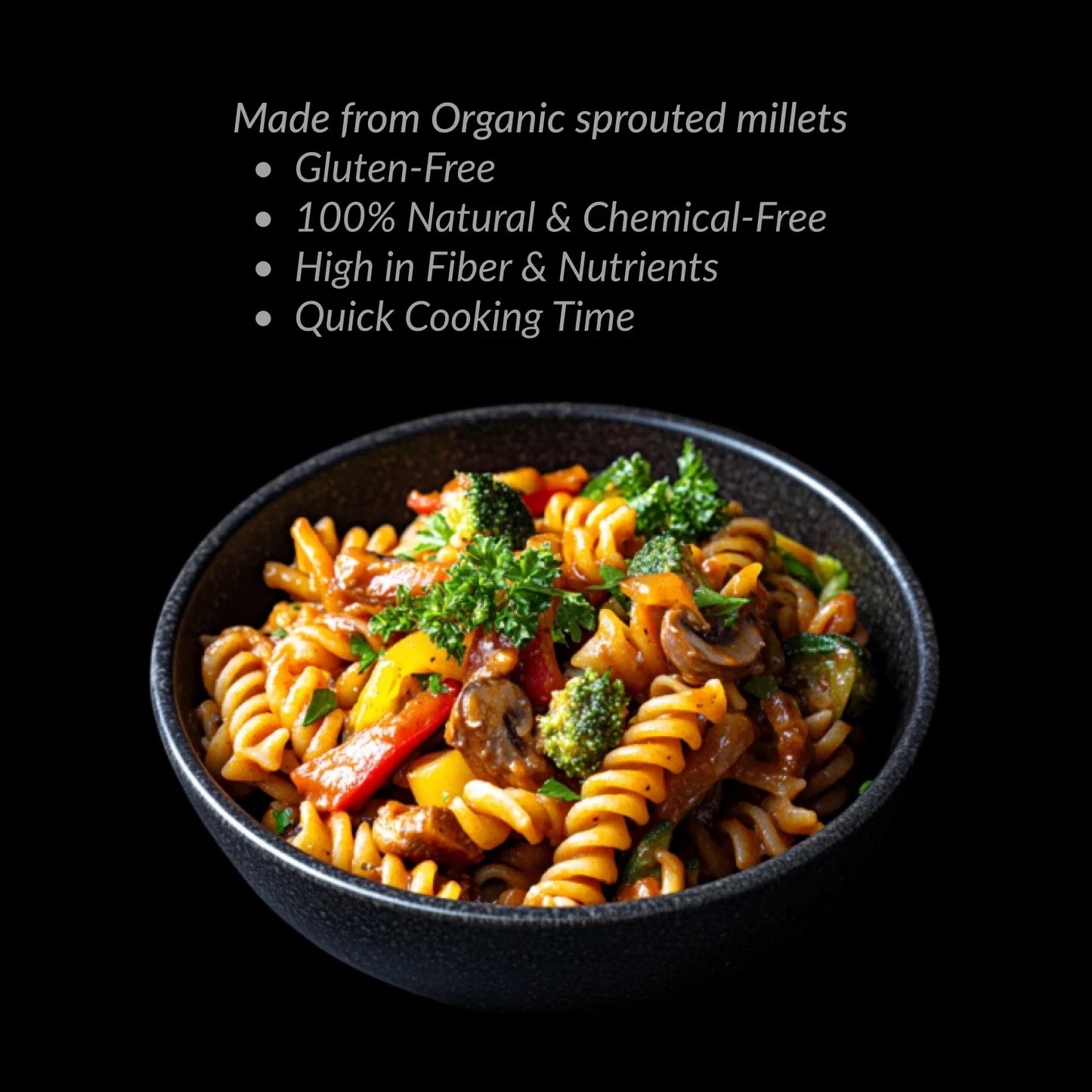 Sprouted Millet Pasta - Pack of 2 (Gluten-Free)