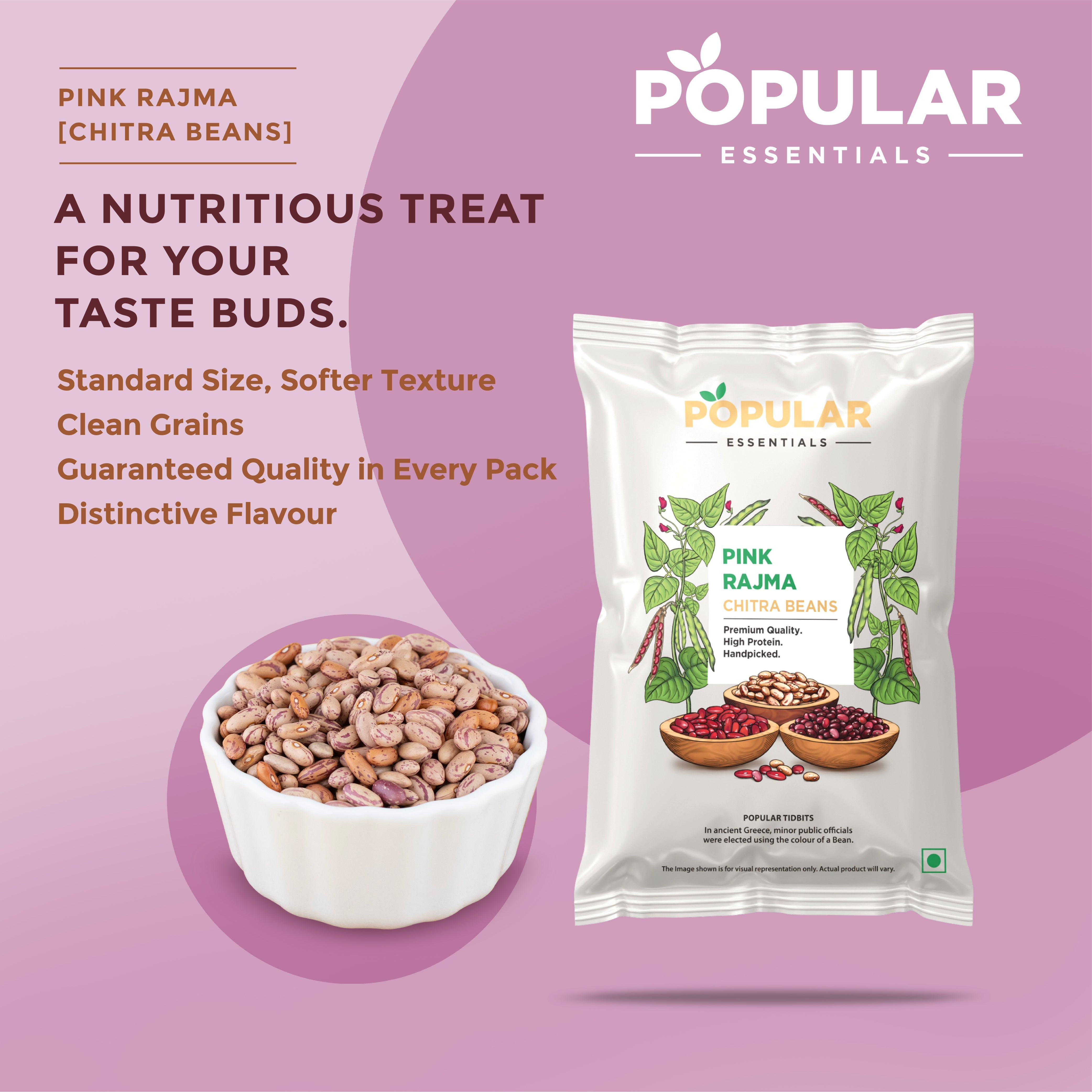 Essentials Pink Rajma (Chitra Rajma)