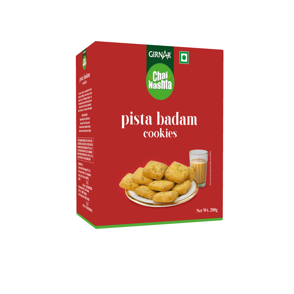 Girnar Chai Nashta - Pista Badam Cookies