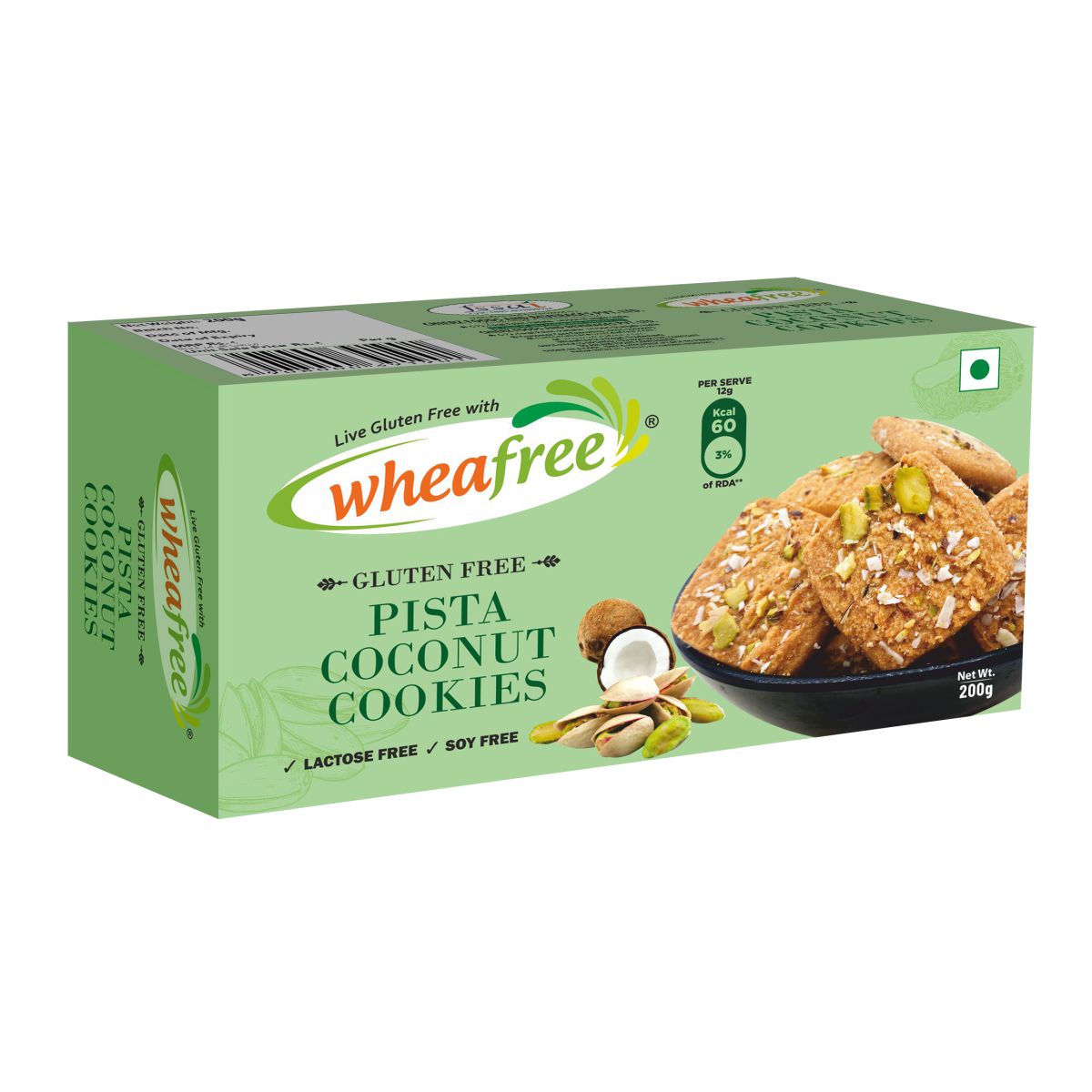 Gluten Free Pista Coconut Cookies- 200g