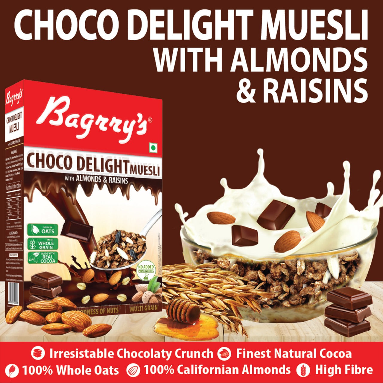 Choco Delight Muesli - Almonds, Raisins