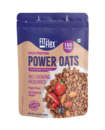 Power Oats | Peanut Butter Chocolate Flavor | No Cooking Required - Ready To Eat | 0 Added Sugar