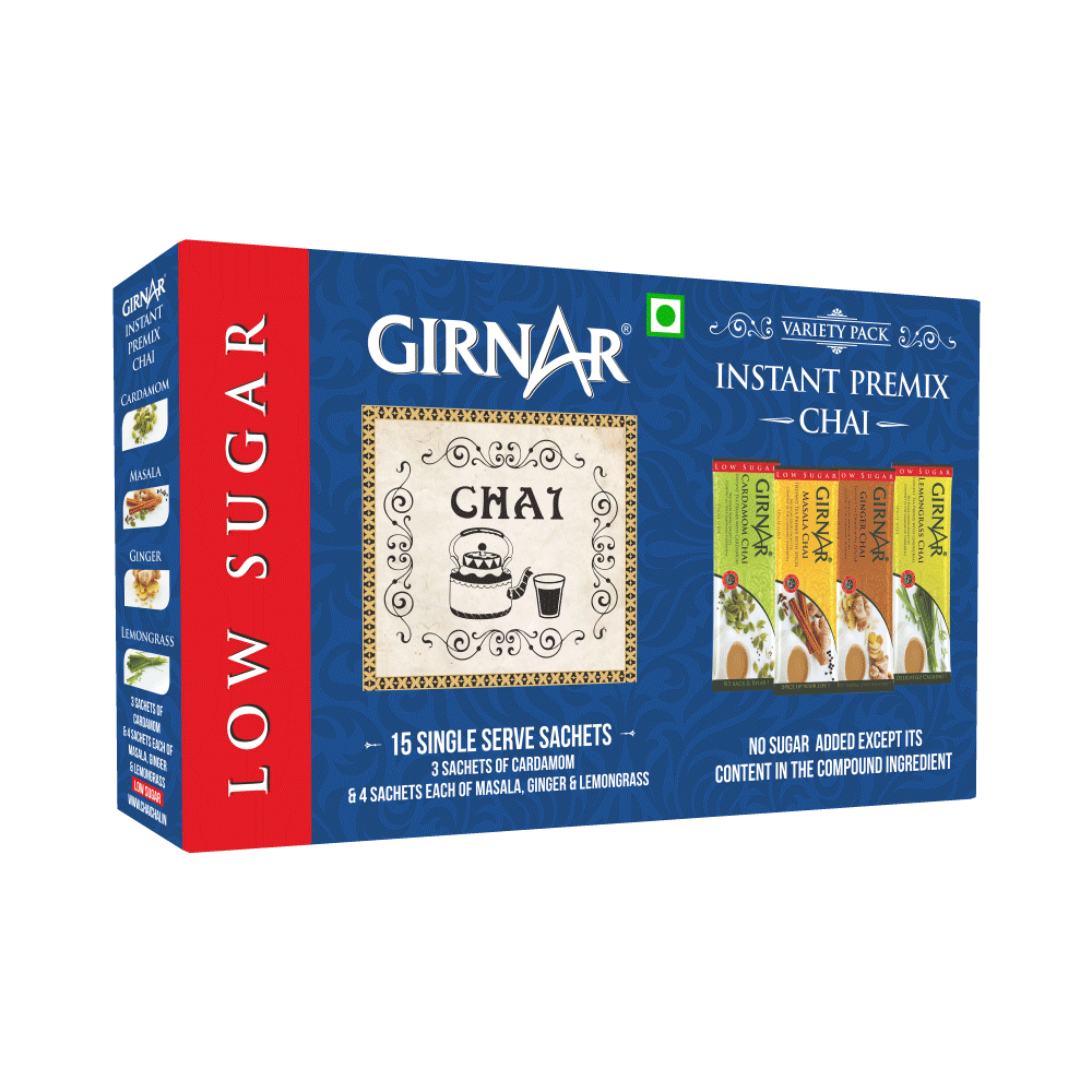 Girnar Instant Tea Premix Low Sugar Variety Pack