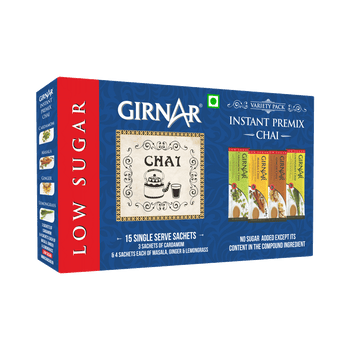 Girnar Instant Tea Premix Low Sugar Variety Pack