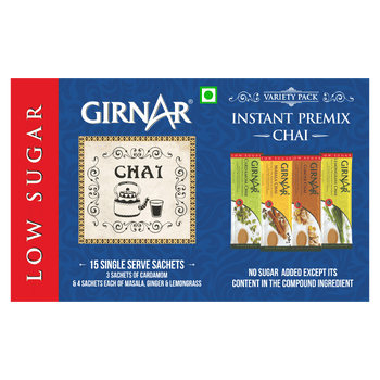 Girnar Instant Tea Premix Low Sugar Variety Pack