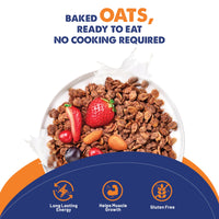 Power Oats | Peanut Butter Chocolate Flavor | No Cooking Required - Ready To Eat | 0 Added Sugar