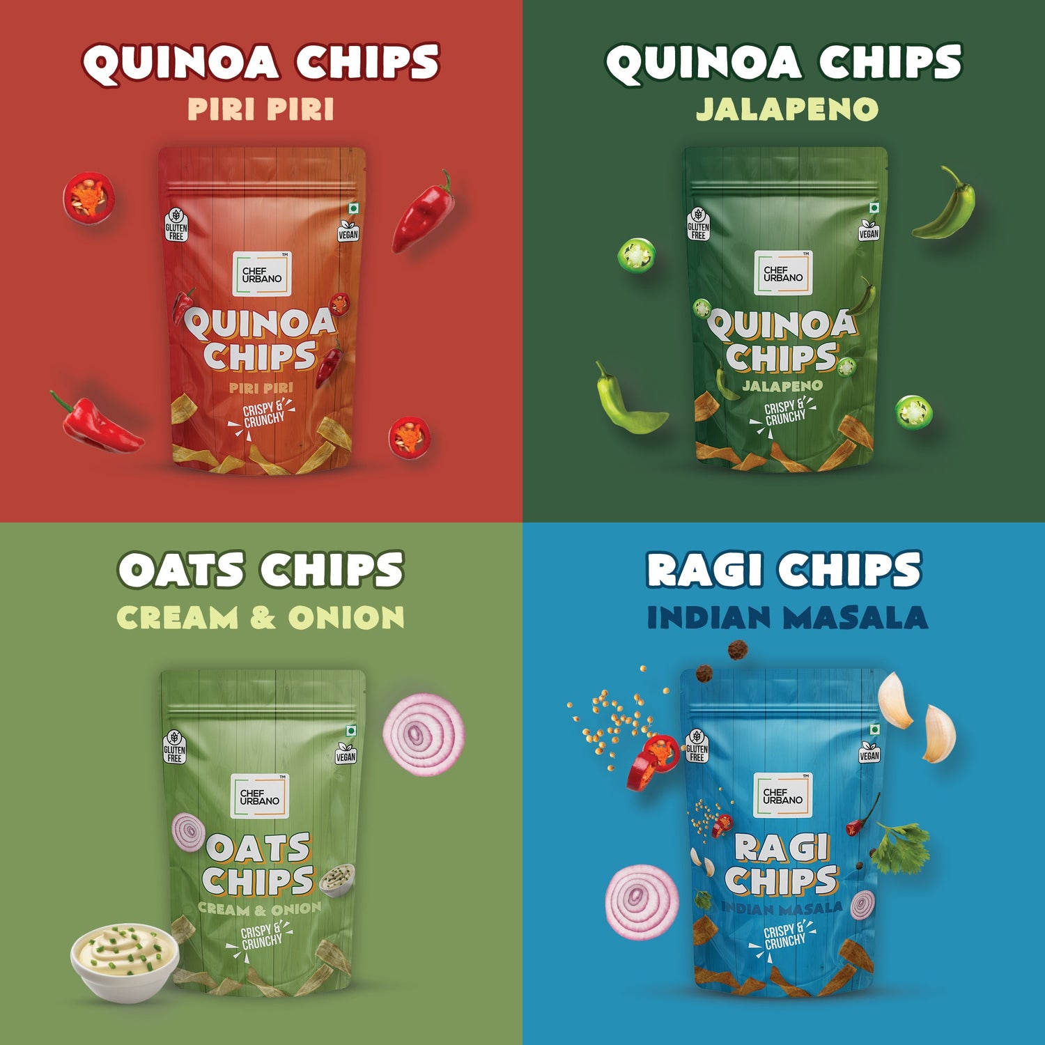 Chef Urbano Quinoa Chips Piri Piri 85g