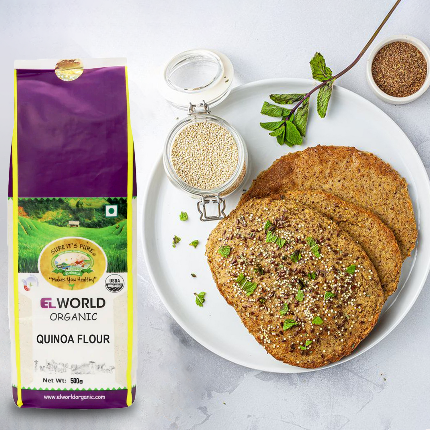 Elworld Agro & Organic Food Products Quinoa Flour 500 g