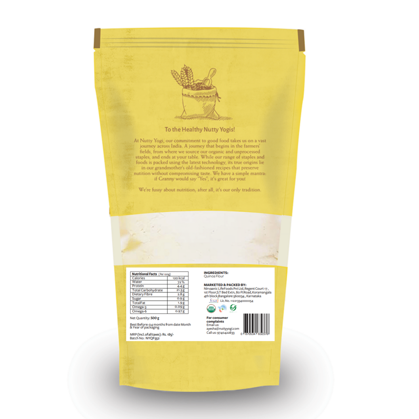 Nutty Yogi Organic Quinoa Flour