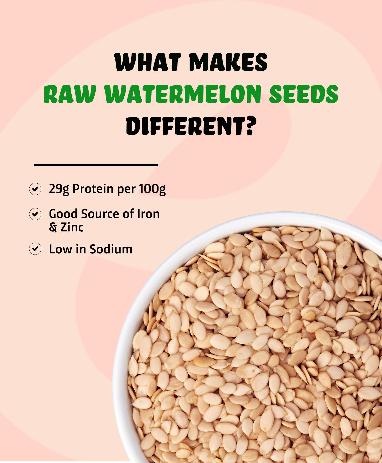 Raw Watermelon Seeds 150g - High in Protein