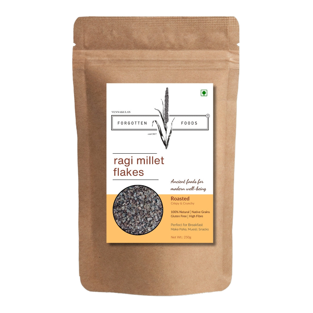 Ragi Millet Flakes - 250g (Plain Roasted Aval / Avalakki / Poha)