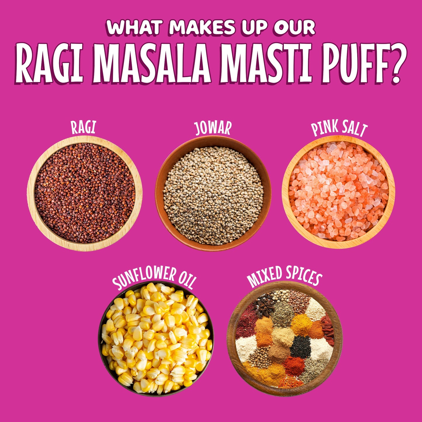 Ragi Masala Masti Puff (4 Pack)