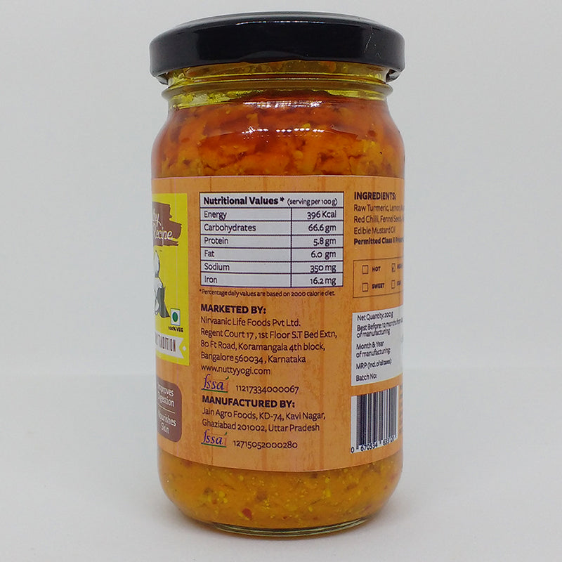 Nutty Yogi Raw Turmeric Pickle 200g