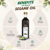 Black Sesame Oil - Wooden Cold Pressed|Til/Gingelly Cooking Oil