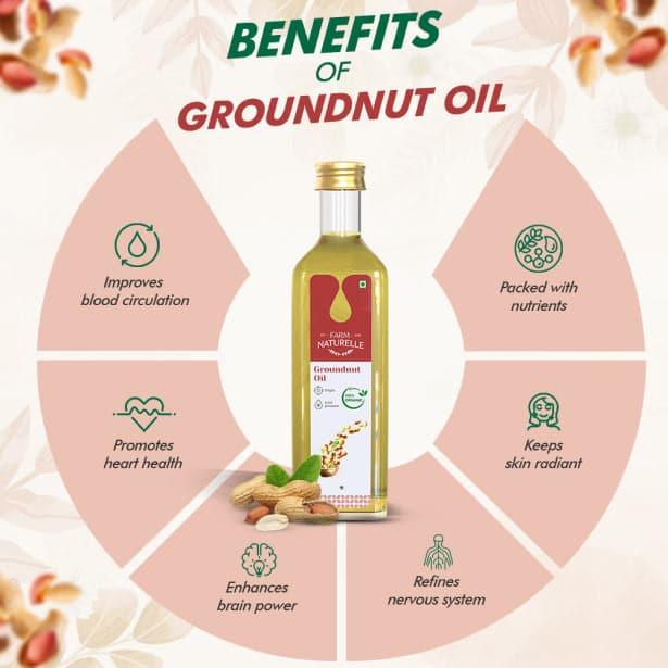 100% Pure Organic Kachi Ghani Cold Pressed Virgin Groundnut/Peanut Oil