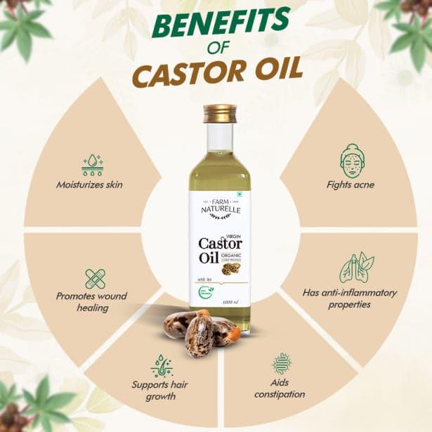 100% Pure Natural Organic Castor Seed Oil (Hindi-Arandi Oil)