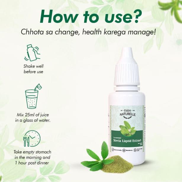 Stevia (Sugar Replacement) Concentrated Stevia Extract Liquid for Weight Loss and for Diabetic People,