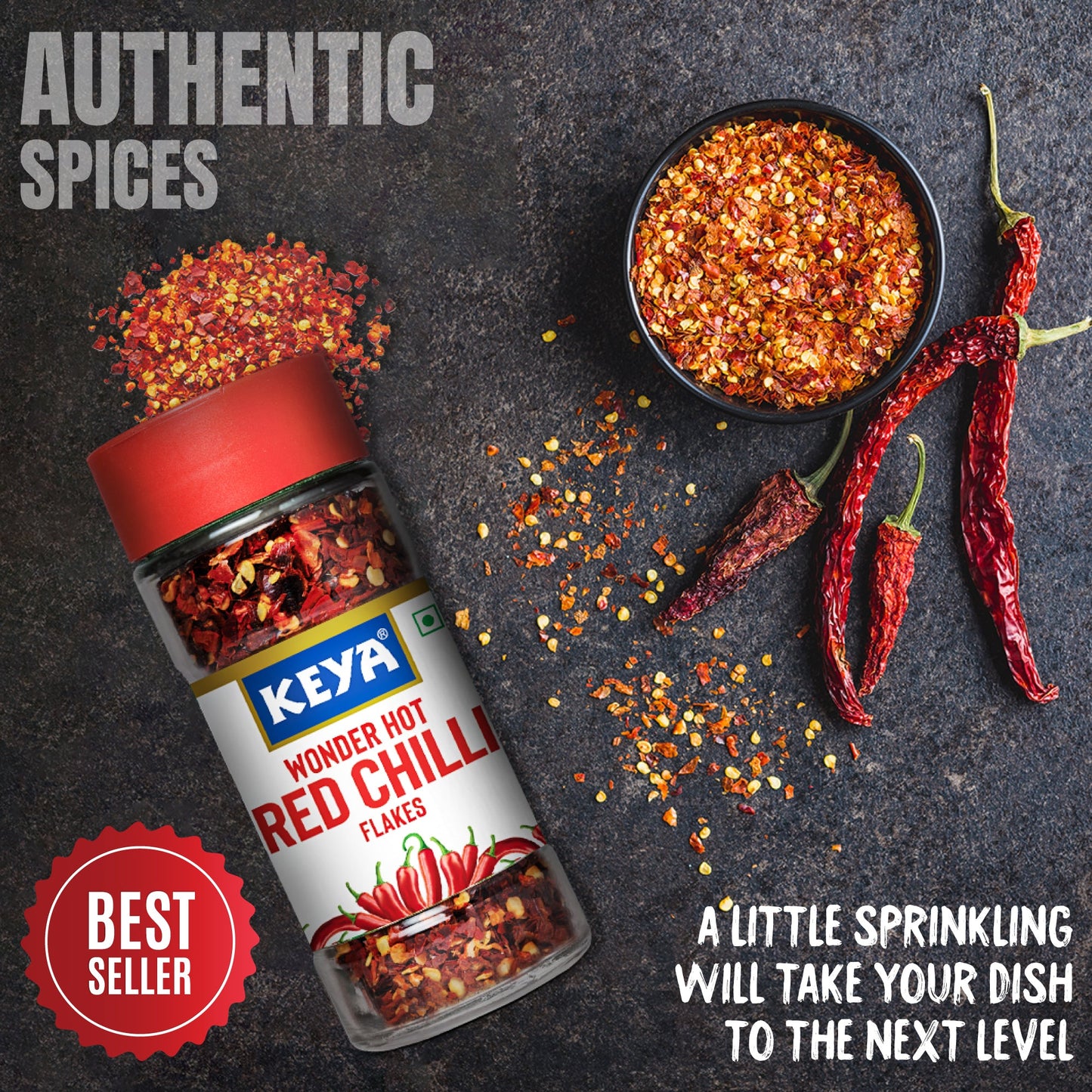 Keya Red Chilli Flakes 40g