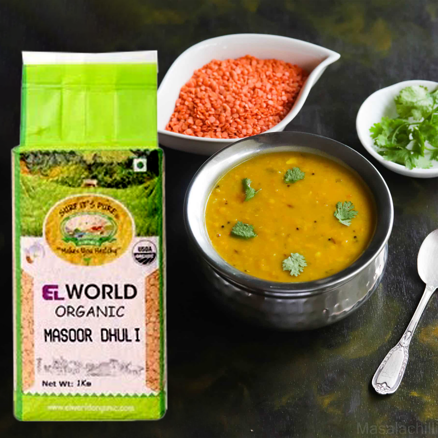 Elworld Agro & Organic Food Products Red Masoor Dal Split