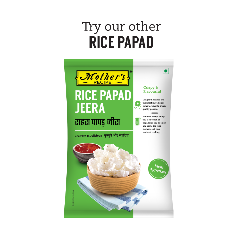 Mother’s Recipe Rice Papad Ajwain - 75 gms - Veeha Foods