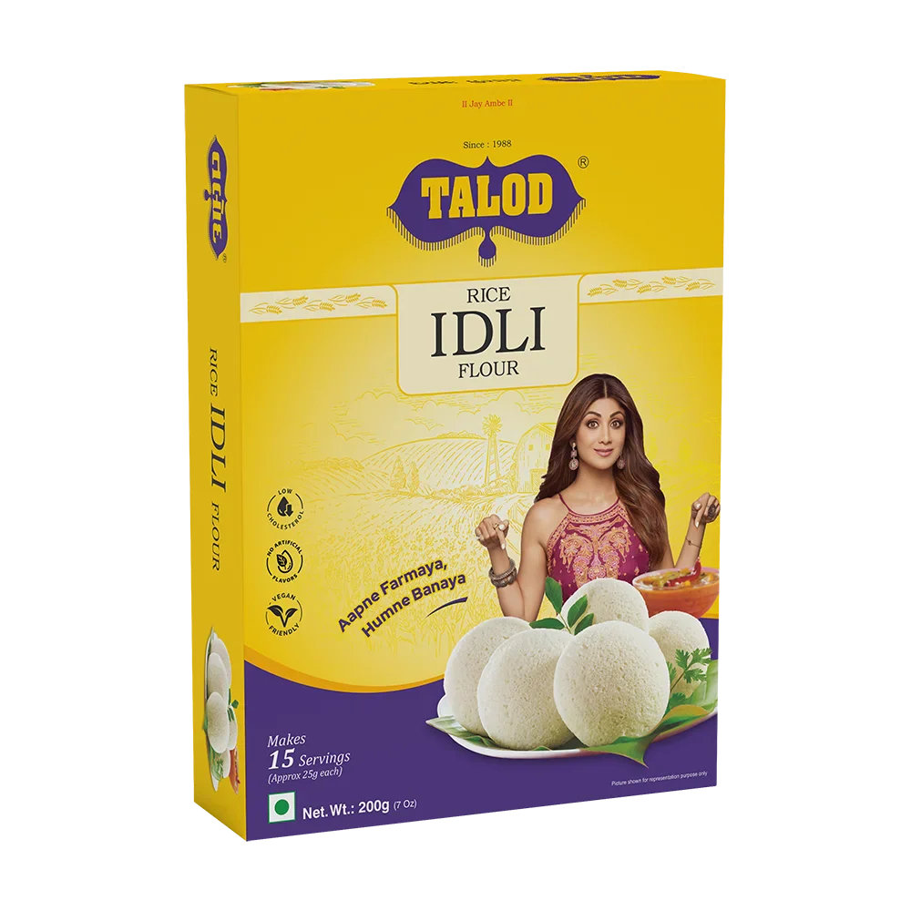 Talod Rice Idli Instant Mix Flour - 200 gms - Veeha Foods