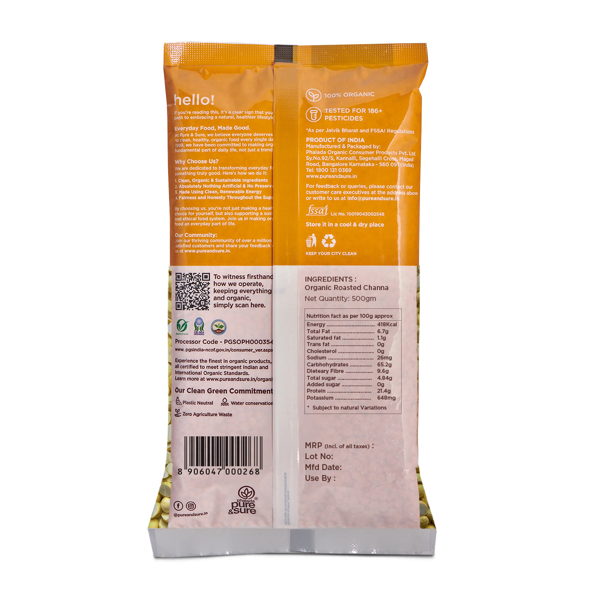 Organic Roasted Channa-500g